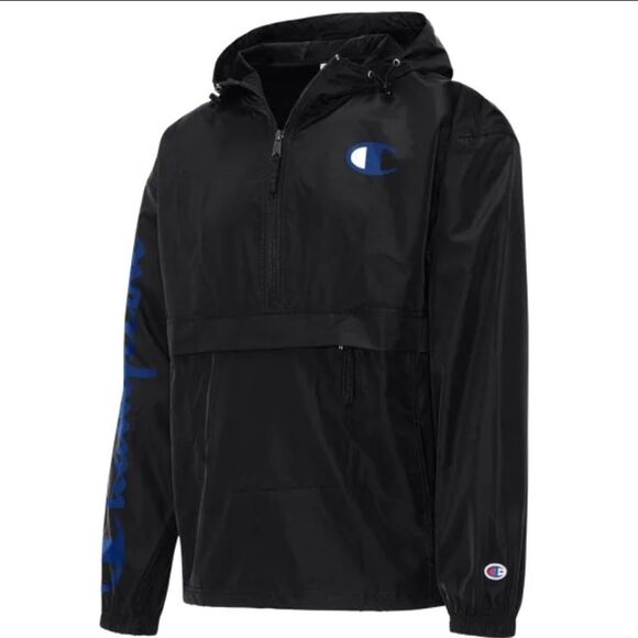 Champion Size Small Men’s Blue and Black Lightweight rain jacket hooded - Picture 1 of 8